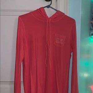 Pink Vineyard vines hooded shirt